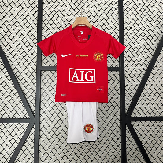 MANCHESTER UNITED ESPECIAL FINAL CHAMPHIONS LEAGUE I 07/08 CONJUNTO INFANTIL (RETRO)